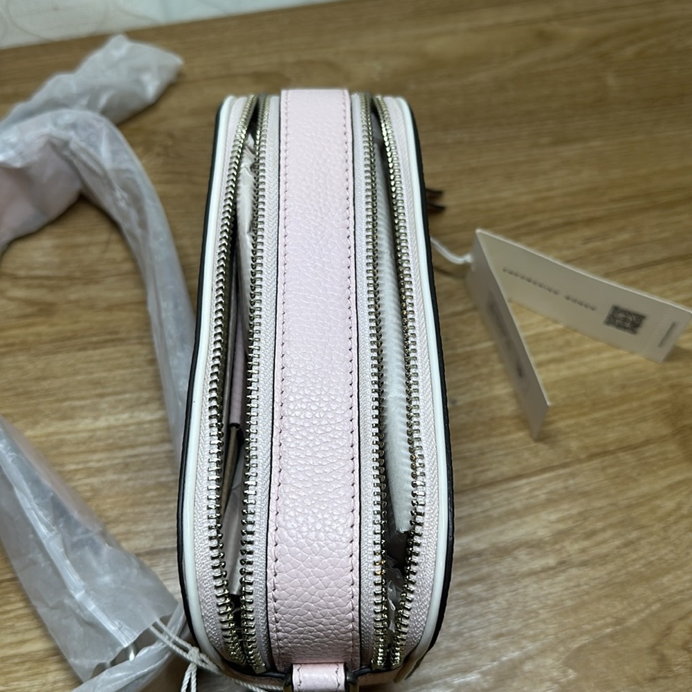AUTH NWT Tory Burch Mini Miller Logo Smooth Leather CrossBody Bag-Pink Plie~NEW - Picture 5 of 7